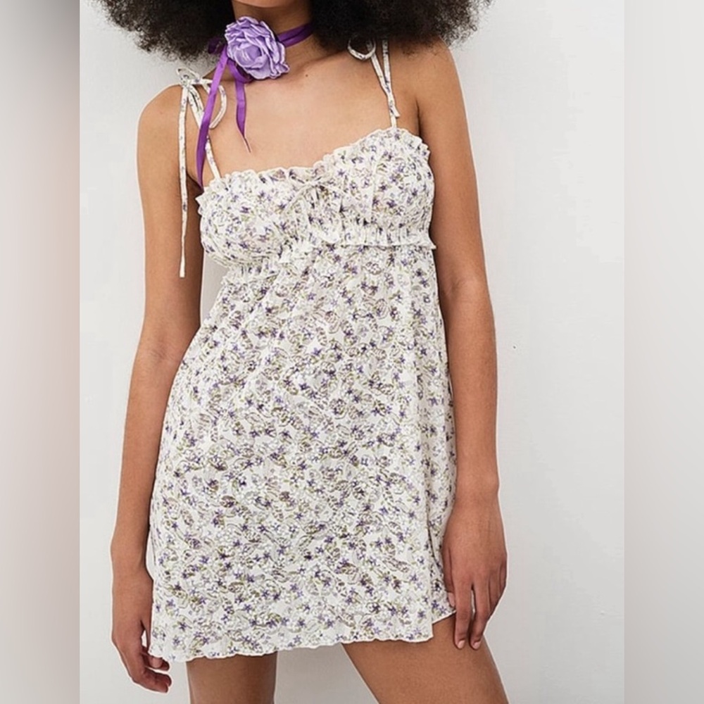 Lavender fields pointelle slip dress for love & lemons